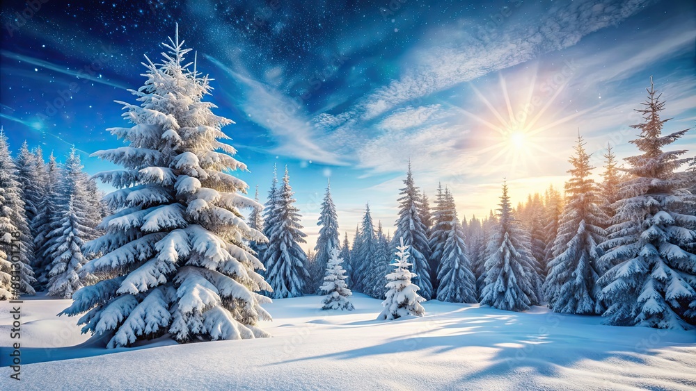 Snow covered trees in a winter wonderland , winter, snow, trees, forest, cold, frost, landscape, nature, outdoor, scenic Snow covered trees in a winter wonderland , winter, snow, trees, forest, cold, frost, landscape, nature, outdoor, scenic