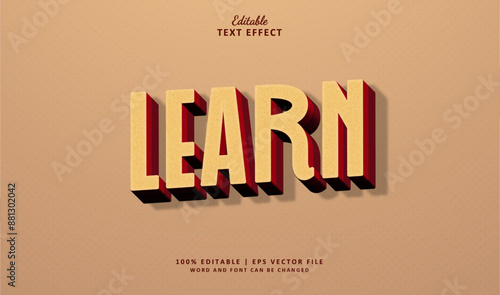 Learn Editable Text Effect Style 3d Vintage Old School