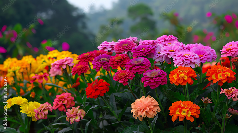 Blooming flowers in sunny garden, spring or summer background. Blooming flowers in sunny garden, spring or summer background.