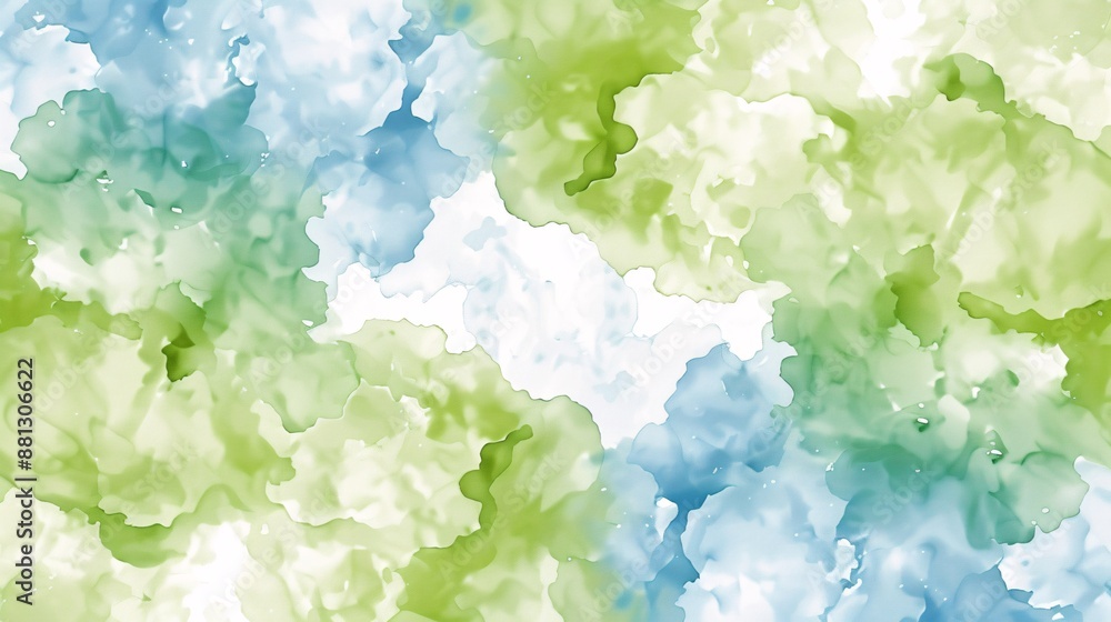 Fototapeta premium Abstract Watercolor Background with Green and Blue Hues