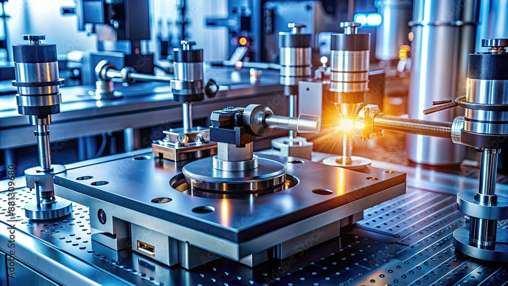Fototapeta premium Quantum metrology instrumentation for precise measurement in advanced semiconductor fabrication, Quantum