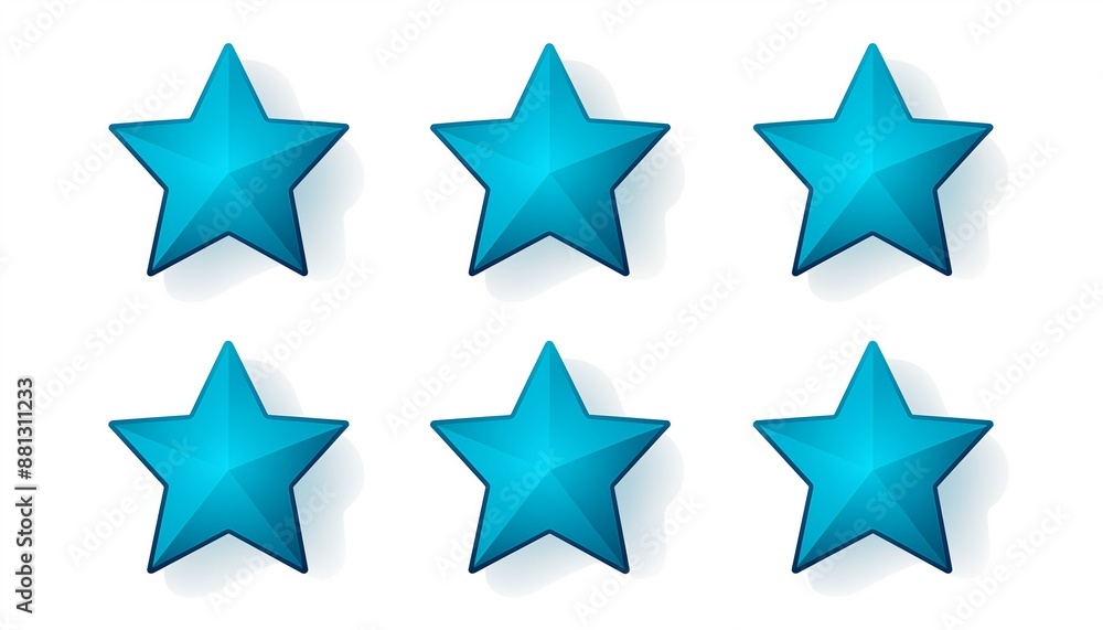 set of blue stars set of blue stars