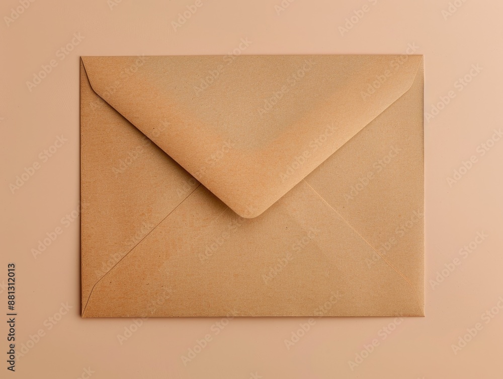 An open envelope with a brown paper inside, ideal for depicting communication, personal letters, or sending packages An open envelope with a brown paper inside, ideal for depicting communication, personal letters, or sending packages