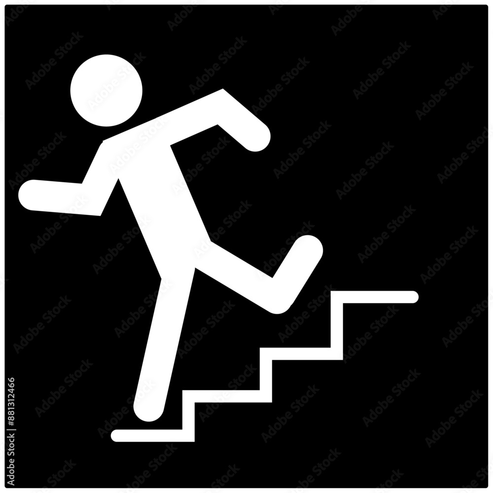 Emergency Exit Sign Set Vector Illustration Emergency Exit Sign Set Vector Illustration