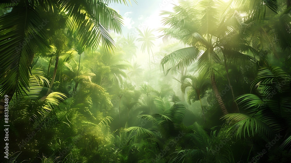 Green Paradise: Tropical Trees and Leafy Patterns Green Paradise: Tropical Trees and Leafy Patterns