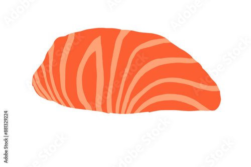 Salmon grilled illustration