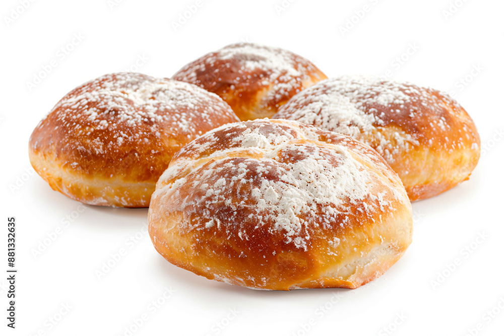 a group of doughnuts covered in powdered sugar a group of doughnuts covered in powdered sugar