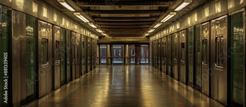Wallpaper Mural Subway Station Interior with Rows of Doors Torontodigital.ca