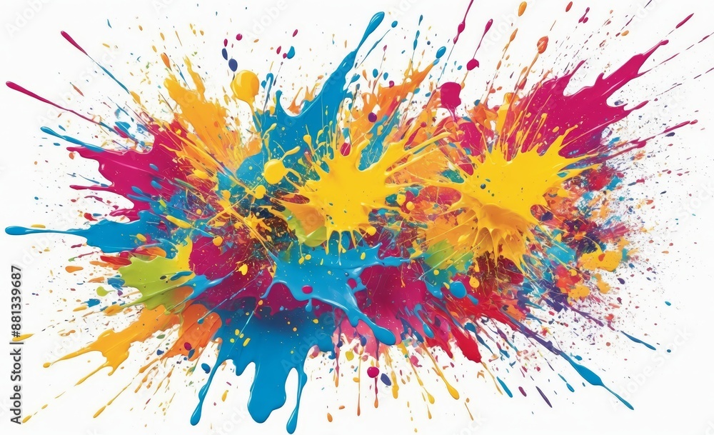 Colorful Paint Splatter Explosion Colorful Paint Splatter Explosion