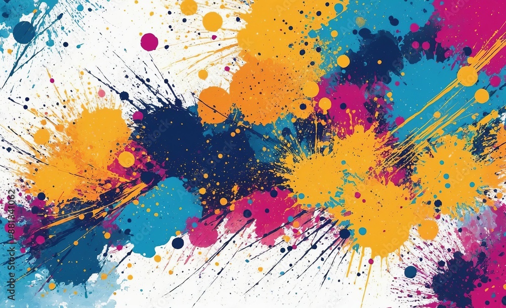 Vibrant Paint Splatter Abstract Vibrant Paint Splatter Abstract