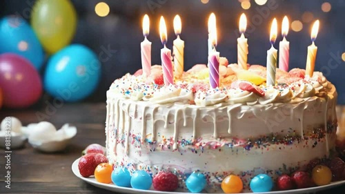 birthday cake with candles