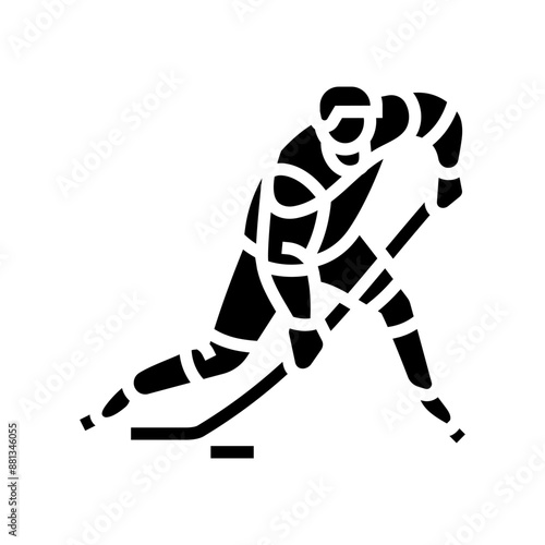 slap shot ice hockey sport game glyph icon vector. slap shot ice hockey sport game sign. isolated symbol illustration