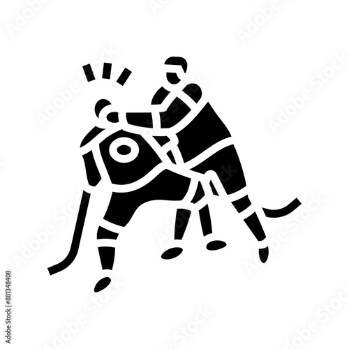 boarding ice hockey sport glyph icon vector. boarding ice hockey sport sign. isolated symbol illustration