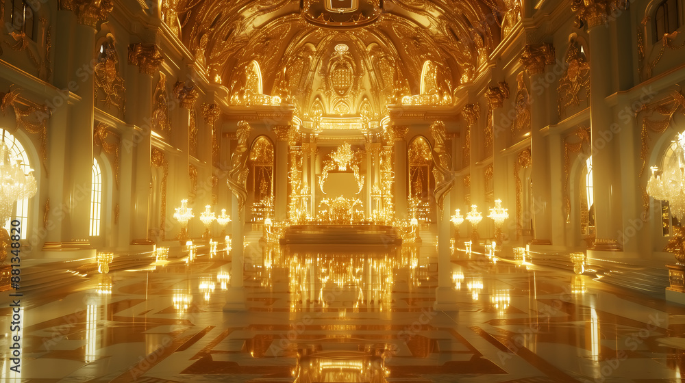 Obraz premium luxury hall for wedding, beautiful palace for marriage ceremony. Design for Wall Art, Poster Print, Wallpaper & Background