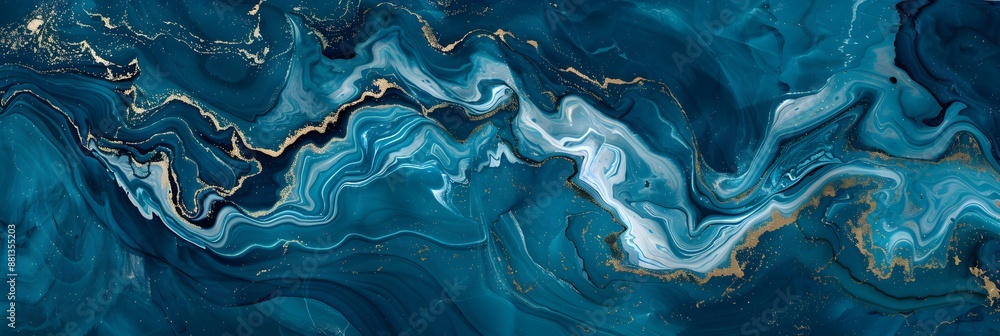 Blue background with marbled texture Blue background with marbled texture