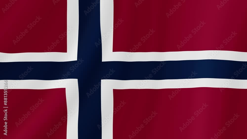 Norway Waving Flag. Realistic Flag Animation. Seamless Loop Background. Norway Waving Flag. Realistic Flag Animation. Seamless Loop Background.