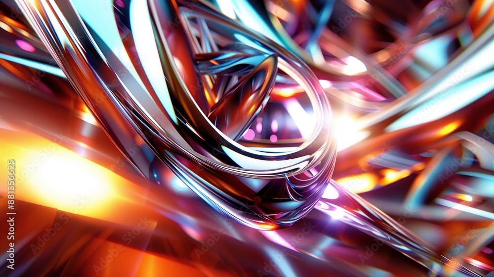 Abstract 3d illustration of a glass Abstract 3d illustration of a glass