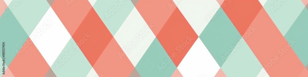 A geometric pattern with overlapping diagonal lines in shades of peach, aqua, and white A geometric pattern with overlapping diagonal lines in shades of peach, aqua, and white