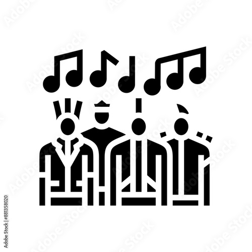 punk bands subculture style glyph icon vector. punk bands subculture style sign. isolated symbol illustration