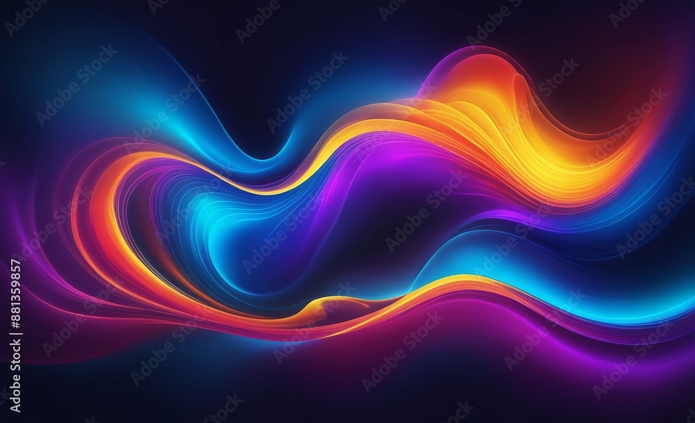 Flowing Neon Light Waves Flowing Neon Light Waves
