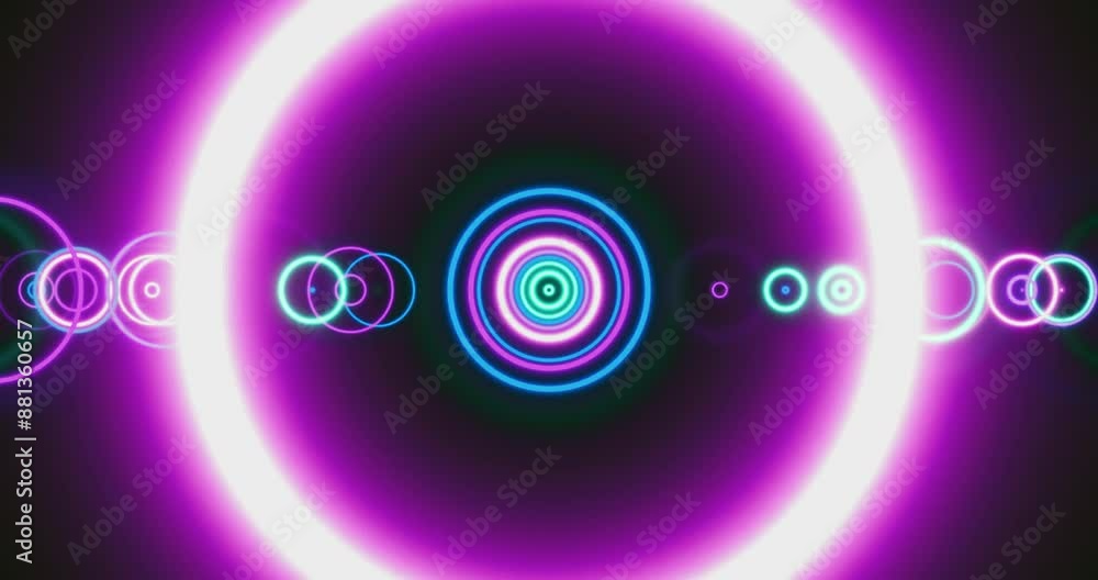 Abstract neon purple lights tunnel loop, 4K video footage, futuristic VJ background Abstract neon purple lights tunnel loop, 4K video footage, futuristic VJ background