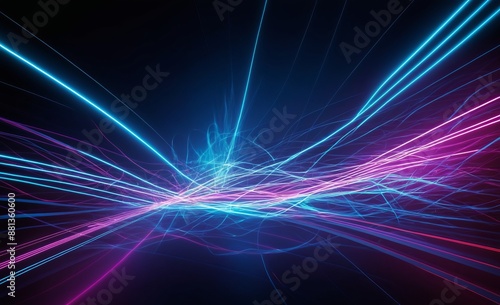 Vibrant Neon Energy Line Streaks