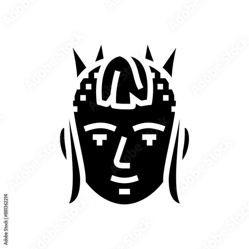 woman punk subculture style glyph icon vector. woman punk subculture style sign. isolated symbol illustration