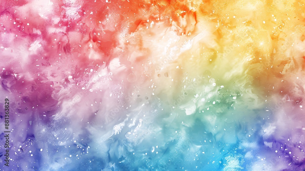 Fototapeta premium Abstract Watercolor Background with Rainbow Hues
