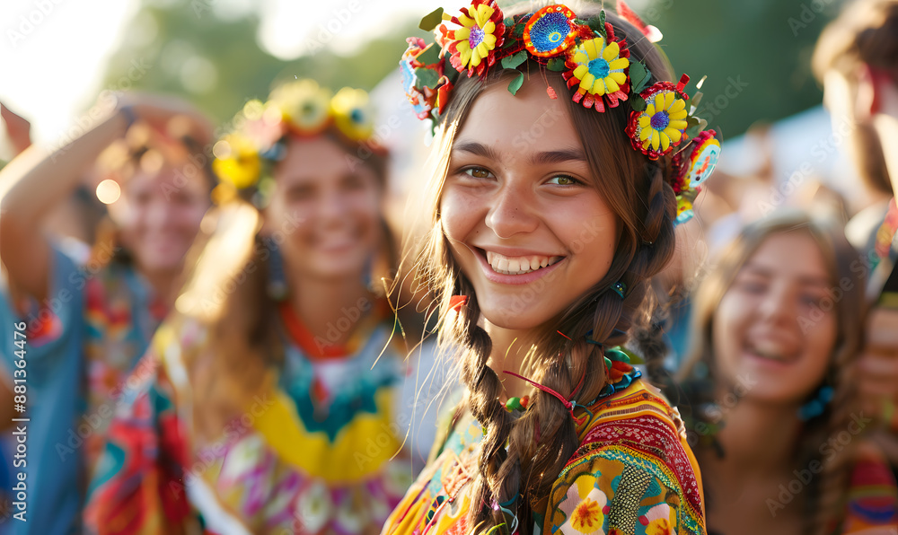 Fototapeta premium Happy holiday activities for teenagers