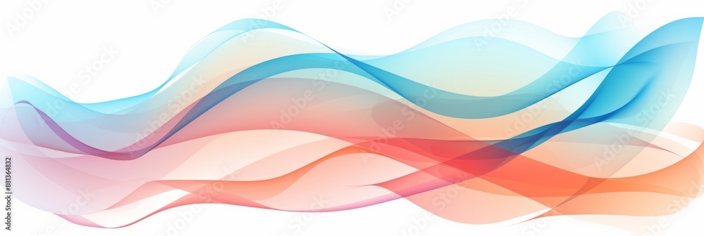 Abstract blue and orange waves on a white background Abstract blue and orange waves on a white background