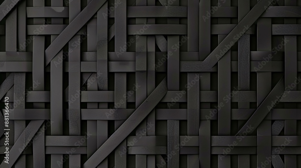 Black Woven Pattern: Abstract Geometric Texture Black Woven Pattern: Abstract Geometric Texture