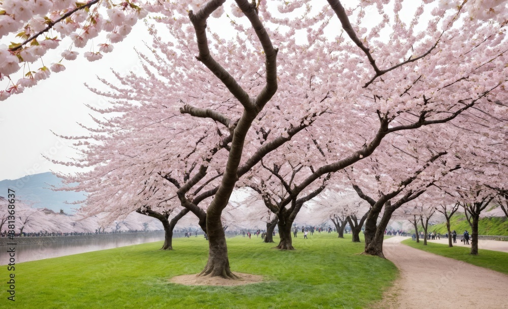 Beautiful Cherry Blossom Trees in Full Bloom Beautiful Cherry Blossom Trees in Full Bloom