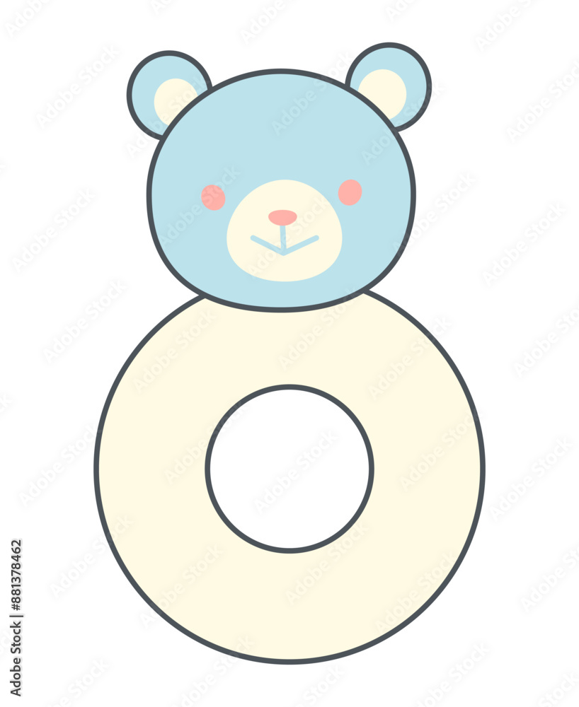 赤ちゃんが使うラトル(クマのイラスト) 赤ちゃんが使うラトル(クマのイラスト)