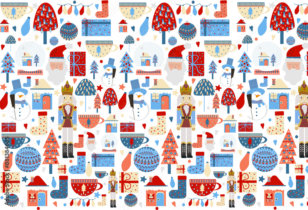 seamless pattern with christmas balls seamless pattern with christmas balls