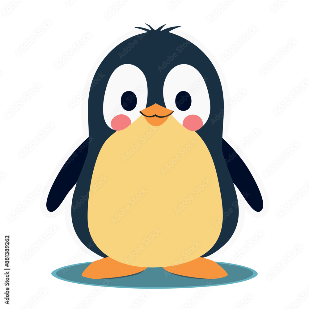 Fototapeta premium cute and beautiful little penguin - IA generativa