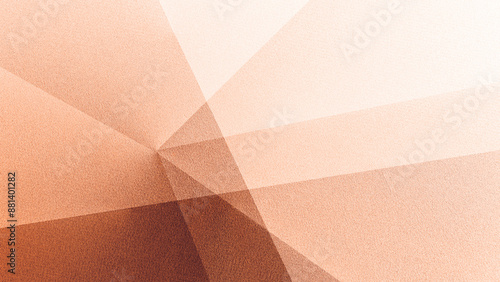 Obraz na płótnie Pastel soft brown beige pink peach fuzz white abstract background. Geometric shape. Line stripe corner facet triangle. Color gradient. Noise grain. Premium. Design. w salonie