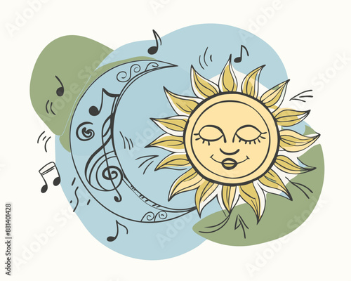 mustical sun and moon