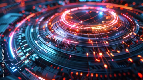 Wallpaper Mural Futuristic Technology Abstract Torontodigital.ca