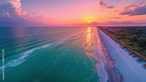 Serene Sunset at Miramar Beach, Destin Florida - Coastal Beauty and Charm