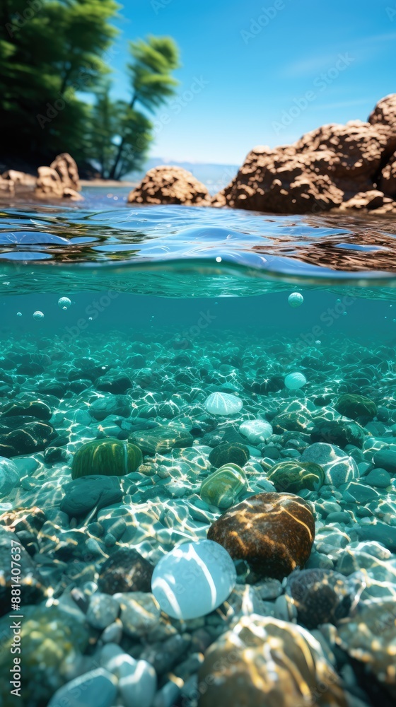 Obraz premium coral reef and sea