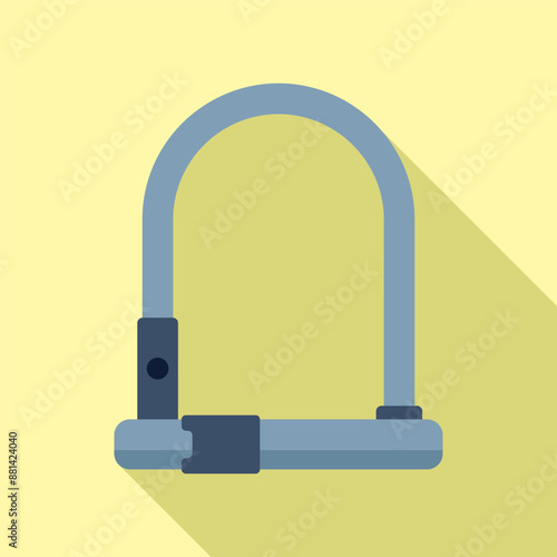 Sturdy bike u lock is securing a bicycle, providing peace of mind and protection against theft