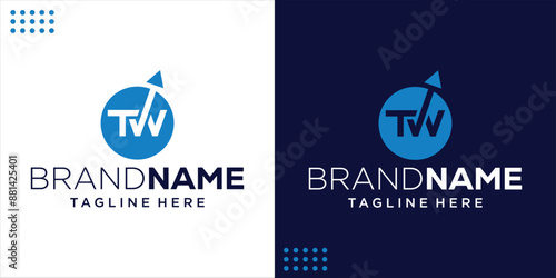letter TW arrow simple logo, Design Inspiration, Illustration, Vector