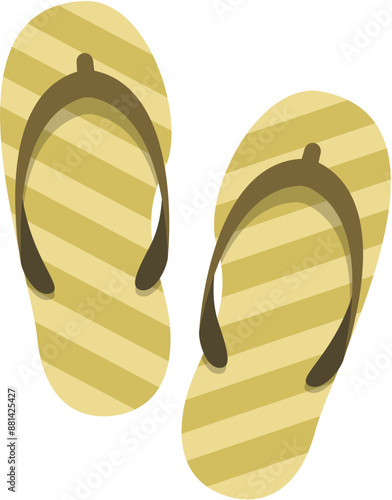 Sandal flat illustration. Slippers clipart design.