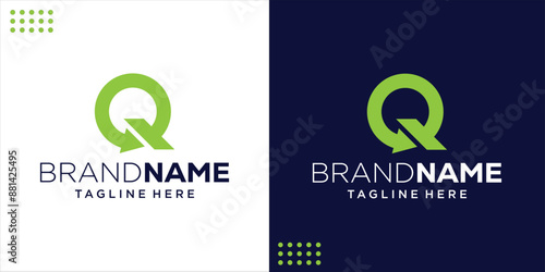 Q Letter Logo Logistics Delivery, Technologist Theme, Design Inspiration, Illustration, Vector