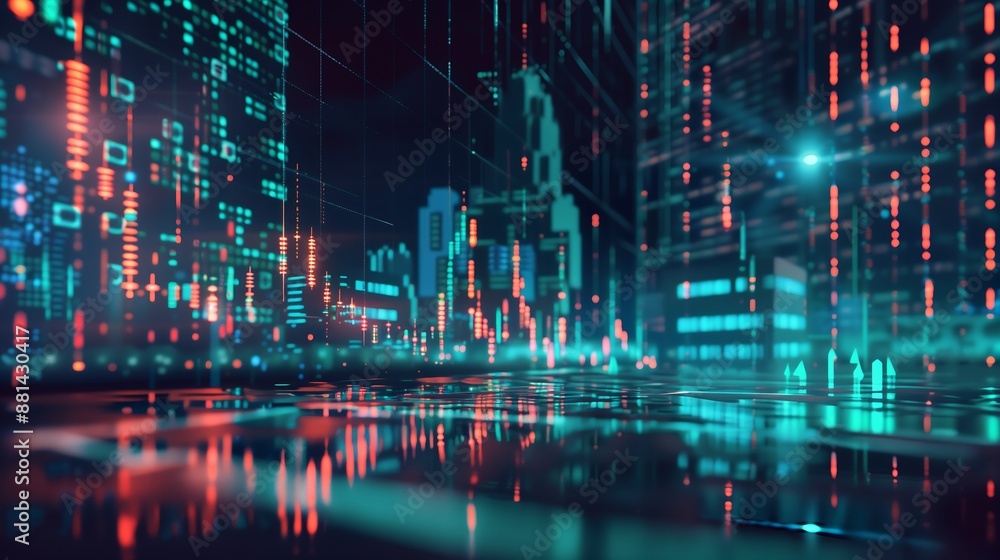 business background market charts in the night business background market charts in the night