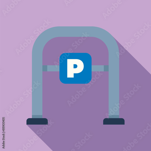 Parking barrier sign indicating parking space available