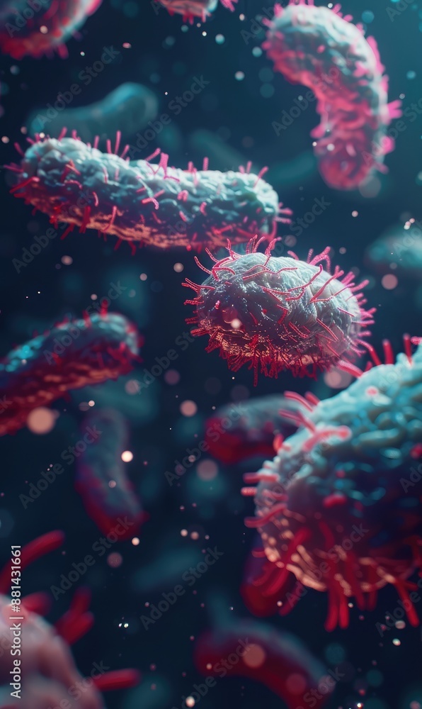 Microscopic marvel: bacterium image, revealing intricate world of single-celled organisms, highlighting their diversity, importance in ecosystems, role in human health and disease. Microscopic marvel: bacterium image, revealing intricate world of single-celled organisms, highlighting their diversity, importance in ecosystems, role in human health and disease.