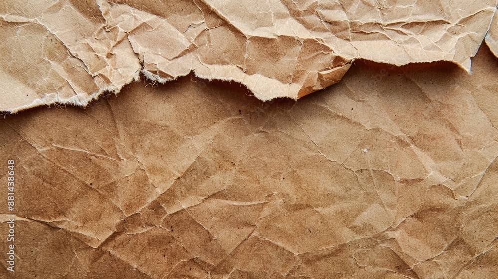 Aged brown kraft paper with white background Aged brown kraft paper with white background