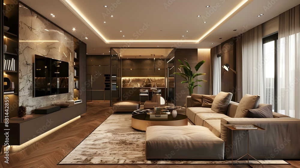 Fototapeta premium Beautiful apartment interior design