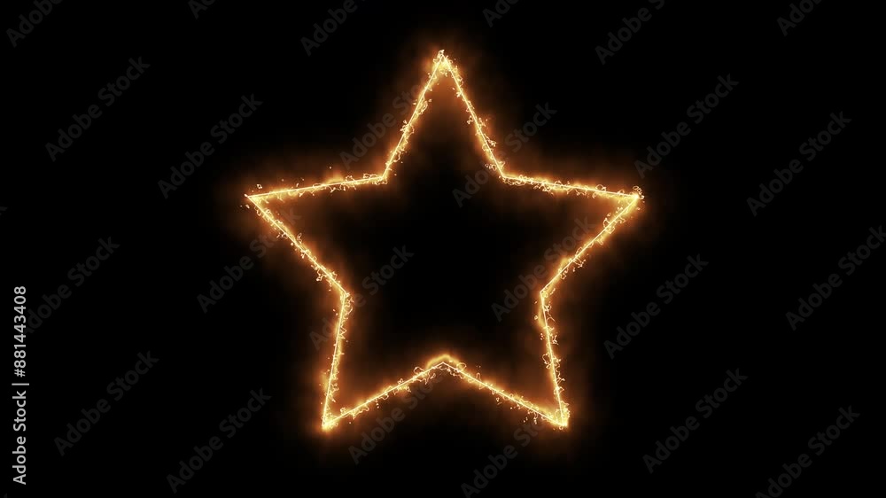 Glowing Fiery Star Explosion on Black Video Animated Background Glowing Fiery Star Explosion on Black Video Animated Background